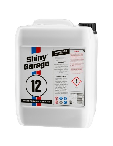 Jabón de lavado para coche profesional Sleek Premium Shampoo (5 Litros) Shiny Garage