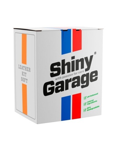 Kit de limpieza delicada para cuero del coche Leather Kit Soft Shiny Garage